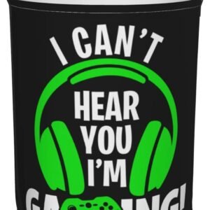 Headphones And Gamepad Round Laundry Hamper Storage Basket Toys Clothes Organizer Bin For Home Bathroom Bedroom Dorm Nursery, 62L