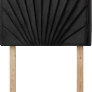 Tavira Allure® College Dorm Headboard with Legs – Sunrise Panel – Velvety Black