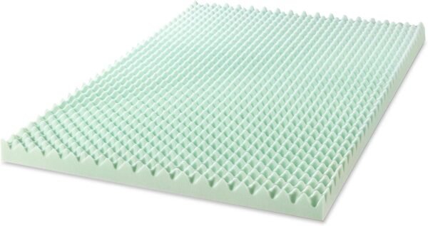 Best Price Mattress 4 Inch Egg Crate Memory Foam Mattress Topper with Calming Aloe Infusion, CertiPUR-US Certified, King - Image 8