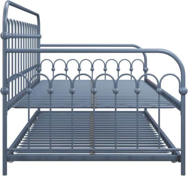 Novogratz Bright Pop Metal Daybed with Trundle, Twin, Stone Blue - Image 15