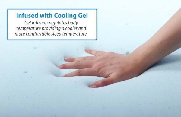 Clara Clark Memory Foam Mattress Topper, 3 Inch Twin XL Mattress Topper, Ventilated Design & Cooling Gel Infused Mattress Pads, College Dorm Room Essentials Cooling Mattress Topper Twin XL Size 3" - Image 4
