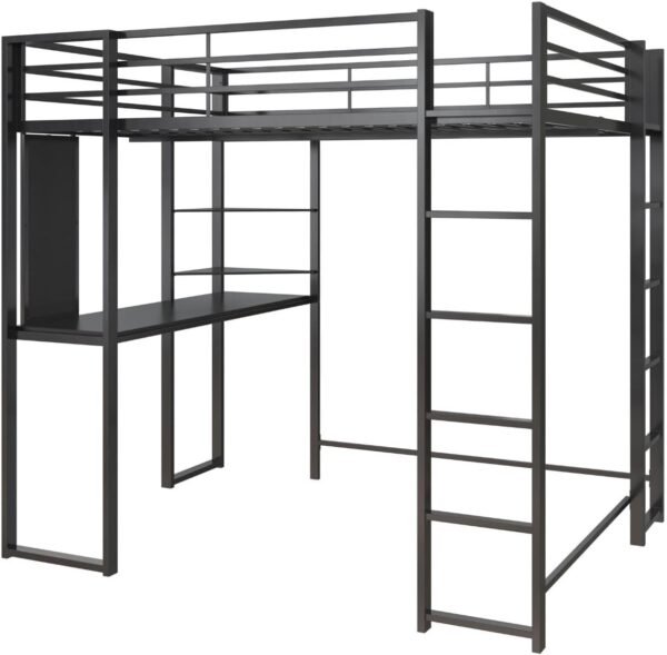 DHP Abode Full Size Metal Loft Bed, Black - Image 11