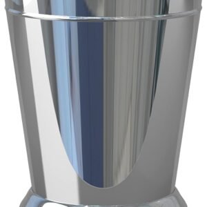 nu steel Timeless Polished Stainless Steel Wastebasket, 9-Quart