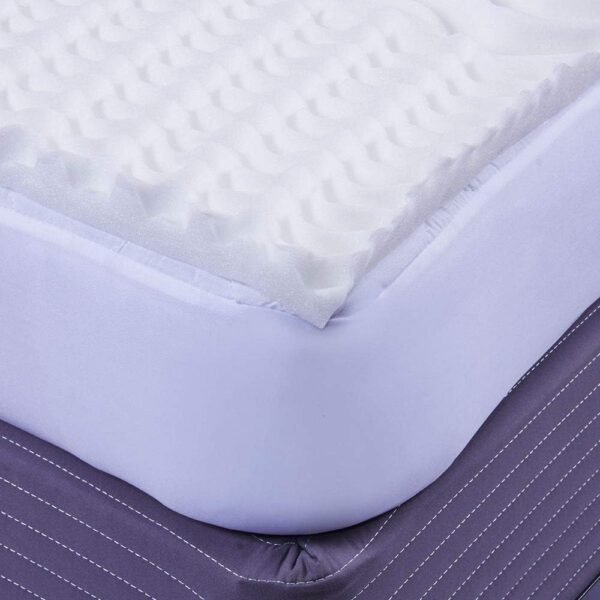 Dawn College Dorm Mattress Topper | Twin XL Egg Crate Foam | Supportive, Quality Sleep, Hypoallergenic, Cooling | Made in USA | CertiPUR - Image 6