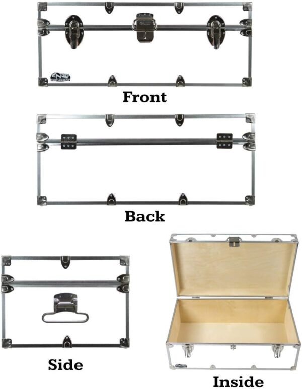 C&N Footlockers Designer Storage Trunk - Food Themes - 32 x 18 x 13.5 Inches - Durable and Built to Last - Lockable (Electric Cotton Candy) - Image 2