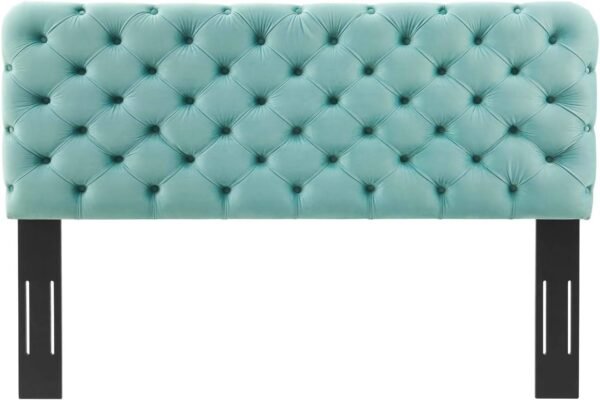 Modway Lizzy Tufted Performance Velvet Headboard in Mint, Twin - Image 4