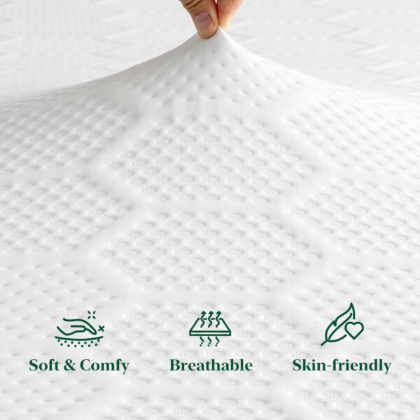 Twin XL Mattress Topper 4 Inch, Gel Memory Foam Mattress Topper Twin XL Size for College Dorm Bed, High Density Firm Foam Topper for Extra Long XL Single Bed, with Removable Cover - Image 5