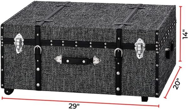 DormCo Texture® Brand Trunk - Black Threaded White - Image 5
