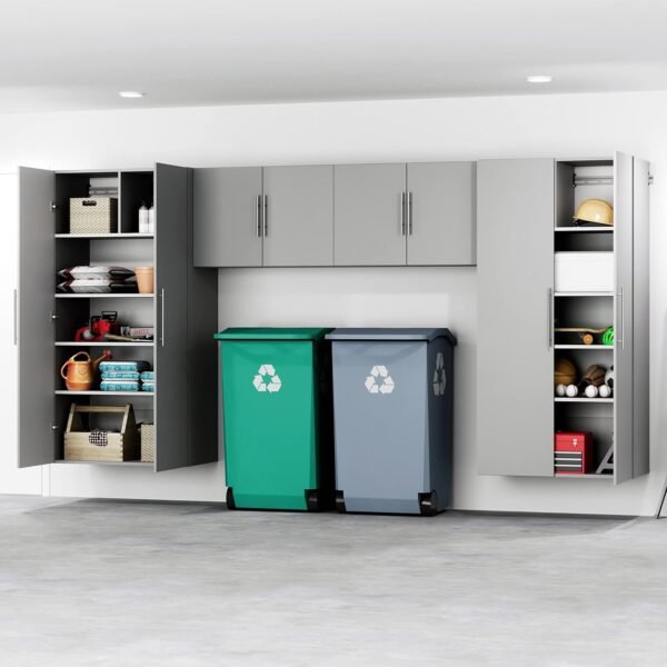 Prepac HangUps Large Storage Cabinet - Immaculate Light Gray 36" Cabinet with Storage Shelves and Doors; Ideal for Bin and General Storage Solutions - Image 13