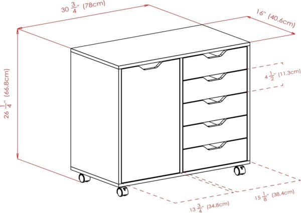 Winsome cabinets Wood Halifax Storage/Organization, Black - Image 3