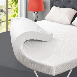 3 Inch Memory Foam Mattress Topper Twin XL Size, Gel-Infused Mattress Pad Cover for Back Pain,Bed Topper with Removable & Washable Bamboo Cover