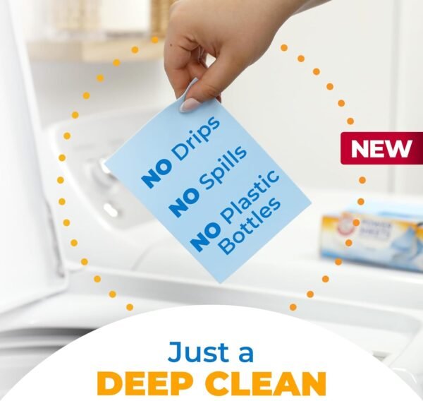 Arm & Hammer Power Sheets Laundry Detergent, Fresh Linen 50ct, up to 100 Small Loads (Packaging may vary) - Image 3