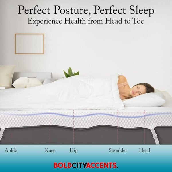 Memory Foam Mattress Topper - 2 Inch Gel Infused Medium Soft Twin XL Mattress Topper - Cooling Mattress Topper Twin XL, CertiPUR-US Certified - Image 6