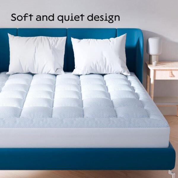Niagara Cooling Twin XL Mattress Topper - Pillow Top Mattress Cover Quilted Fitted Cooling Topper for Back Pain Deep Pocket Fits 20 Inches (39x80 Inches) - Image 3