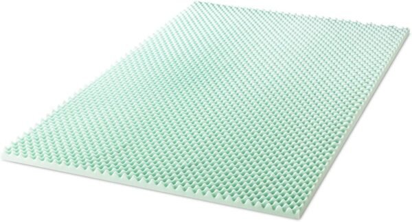 Best Price Mattress 2 Inch Egg Crate Memory Foam Mattress Topper with Calming Aloe Infusion, CertiPUR-US Certified, Full, Green - Image 8