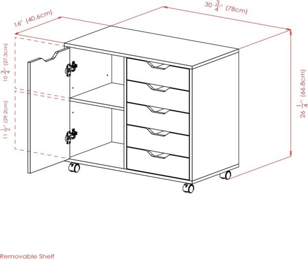 Winsome cabinets Wood Halifax Storage/Organization, Black - Image 10