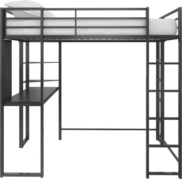 DHP Abode Full Size Metal Loft Bed, Black - Image 8