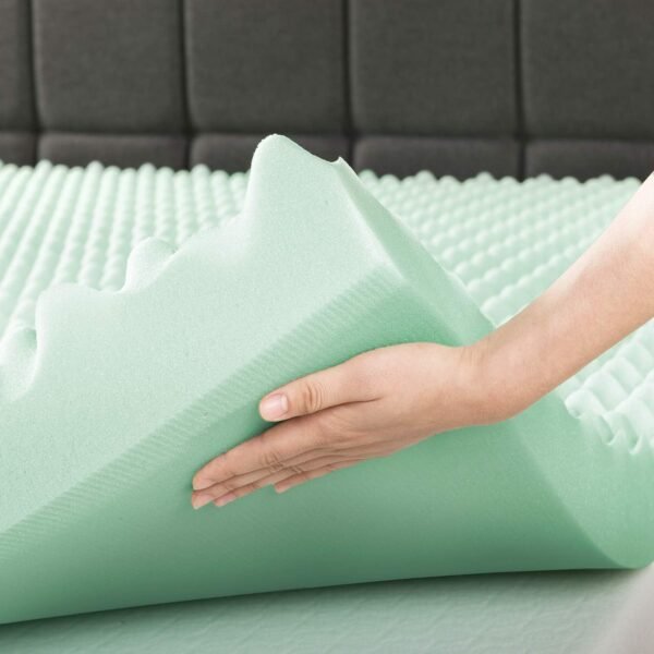 Best Price Mattress 4 Inch Egg Crate Memory Foam Mattress Topper with Calming Aloe Infusion, CertiPUR-US Certified, King - Image 4