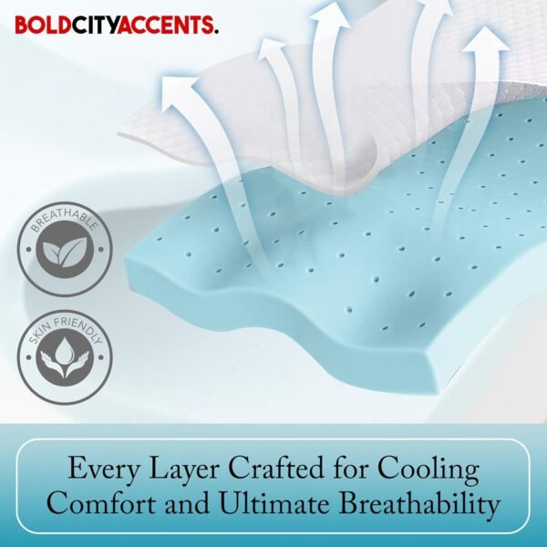 Memory Foam Mattress Topper - 2 Inch Gel Infused Medium Soft Twin XL Mattress Topper - Cooling Mattress Topper Twin XL, CertiPUR-US Certified - Image 4