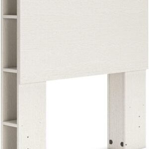 Signature Design by Ashley Aprilyn Twin Bookcase Headboard, Whitewash