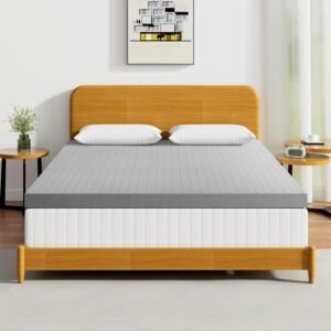 4 Inch Twin Size Memory Foam Mattress Topper, Charcoal Infused, Cooling Ventilation, Breathable Bed Topper for Pressure Relief Back Pain, CertiPUR-US Certified
