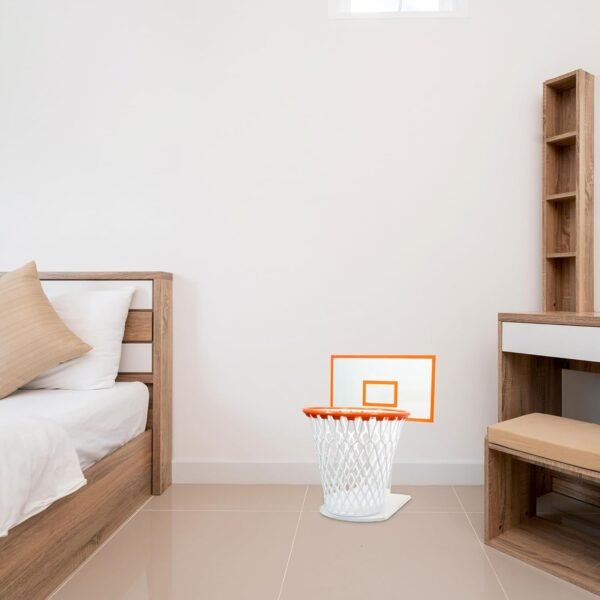 Trash Can Basketball Hoop,Basketball Net Trash Can,Waste Basket,Basketball Gift,Basketball Trash Can Holder for Home,Bedroom,Office,Gym (Including 1pc Basketball Trash Can),Acrylic Backboard - Image 6