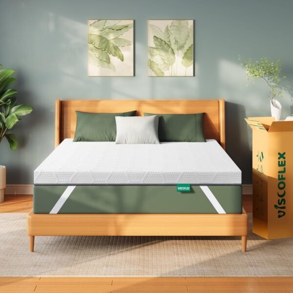 Twin XL Mattress Topper 4 Inch, Gel Memory Foam Mattress Topper Twin XL Size for College Dorm Bed, High Density Firm Foam Topper for Extra Long XL Single Bed, with Removable Cover - Image 3