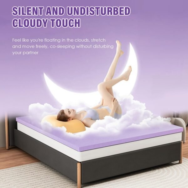 BedsPick Twin XL Mattress Topper 3 Inch, Extra Large Twin Memory Foam Bed Toppers for College Dorm, Single XLong Gel Infused Mattresses Pad for Back Pain Relief, Soft - Image 2