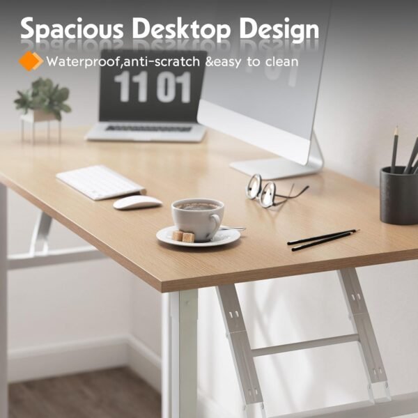 Need Small Desk 31 1/2" No Assembly Foldable Writing Table,Sturdy and Heavy Duty Folding Computer Desks for Small Space/Home Office/Dormitory AC5AW(80 * 40) - Image 7