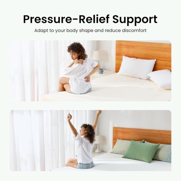 Marsail Twin XL Memory Foam Mattress Topper, 3 Inch Cooling Gel Infused Mattress Topper with Soft Cover, CertiPUR-US and Oeko-TEX Certified, Suitable for Sofa, RV, Camping - Image 3