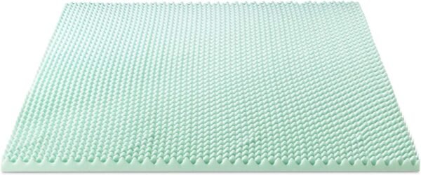 Best Price Mattress 2 Inch Egg Crate Memory Foam Mattress Topper with Calming Aloe Infusion, CertiPUR-US Certified, Full, Green - Image 7