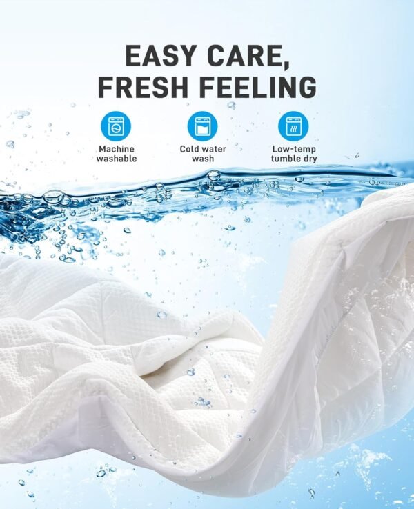 PERLECARE Dual Layer 3 Inch Memory Foam Mattress Topper Twin XL Size, 2 Inch Cooling Gel Memory Foam Plus 1 Inch Pillowtop Mattress Pad for Back Pain, CertiPUR-US Certified, PCMT11W-TXL3 - Image 7