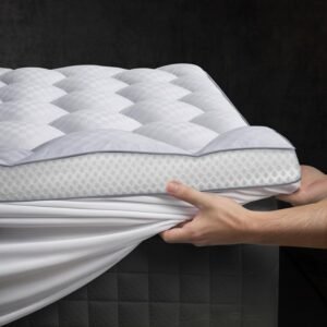 3 Inch Ultra-Fluffy Memory Foam Mattress Topper Twin XL for Back Pain, Extra Soft Pillow Top Twin XL Mattress Topper with 4X Support, Mattress Pad with Breathable Air Mesh Sides, 6-21” Deep Pocket