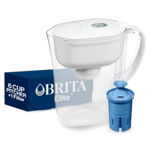 Brita Metro Water Filter Pitcher with SmartLight Filter Change Indicator, BPA-Free, Reduces 99% of Lead, Lasts Six Months, Includes 1 Elite Filter, Small – 6-Cup Capacity