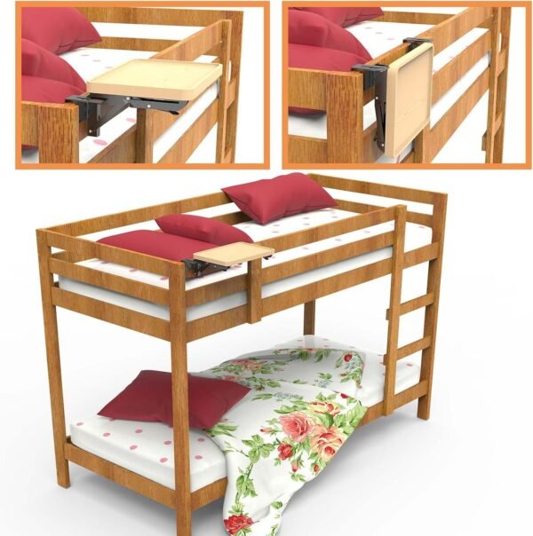 Foldable Bedside Shelf for Dorm Bed,Folding Bed Table,Bunk Bed Tray for Top Bunk,Bed Side Table for College Dorm - Image 3