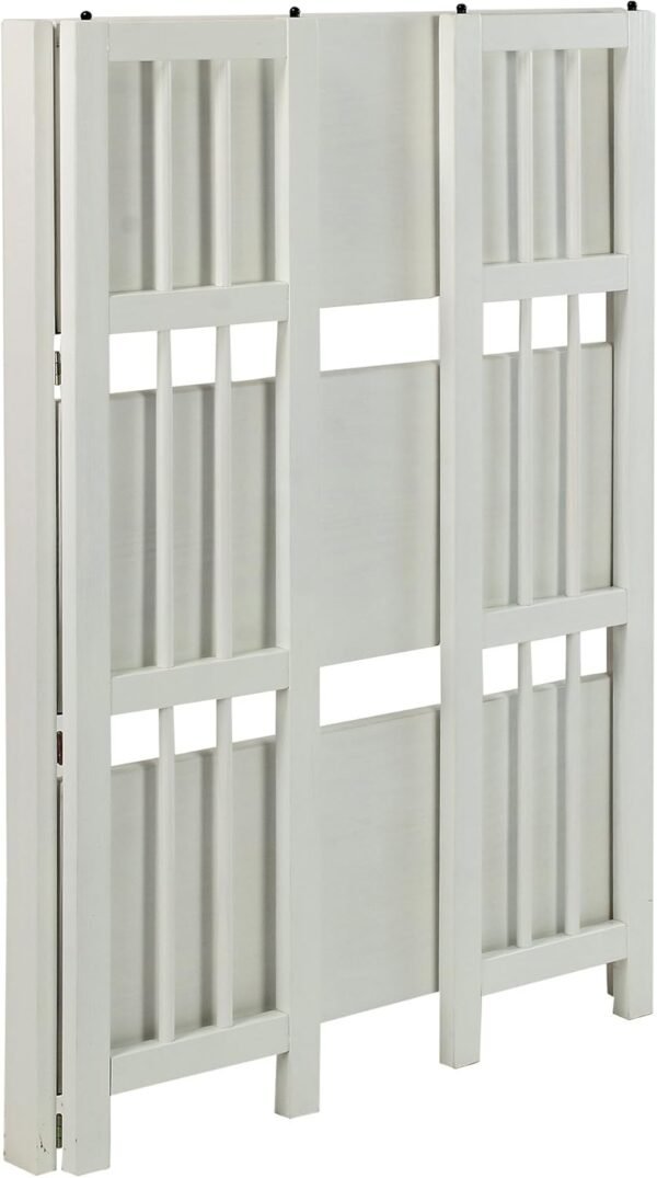 Casual Home 3-Shelf Folding Stackable Bookcase (27.5" Wide)-White - Image 10