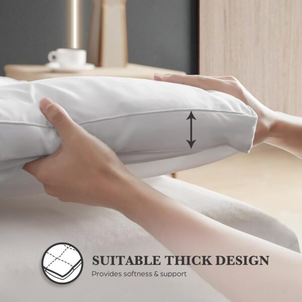 Hotel Grand Pillow Top Mattress Topper Twin Size - Waterproof Mattress Protector Quilted Fitted Mattress Pad Cover with 8-20 Inch Deep Pocket Down Alternative Fill (39x75 inch, White) - Image 3