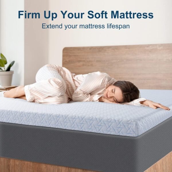 Maxzzz 4 Inch Twin Mattress Topper - Cool Gel Memory Foam Mattress Topper Extra Firm Bed Topper with Cover, Hard Mattress Topper for Back Relax, CertiPUR-US Certified - Image 6