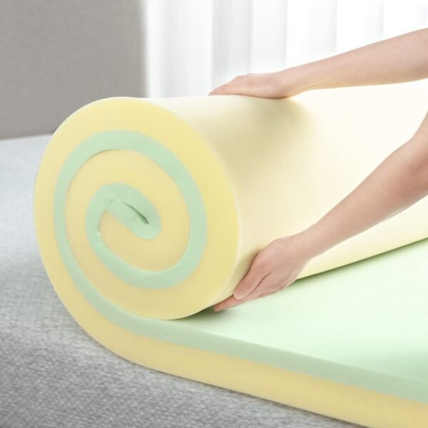 ZINUS 3 Inch Green Tea Memory Foam Mattress Topper, Pressure-Relieving Layers, CertiPUR-US Certified, Twin - Image 2