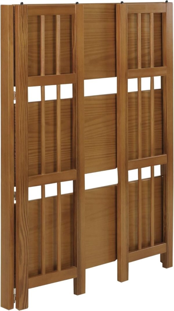 Casual Home 3-Shelf 27.5" Wide Folding Stackable Bookcase, Chestnut (New) - Image 6