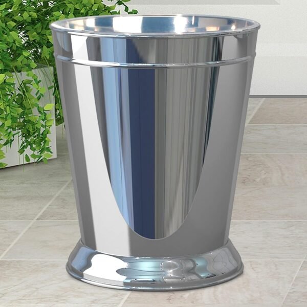 nu steel Timeless Polished Stainless Steel Wastebasket, 9-Quart - Image 5