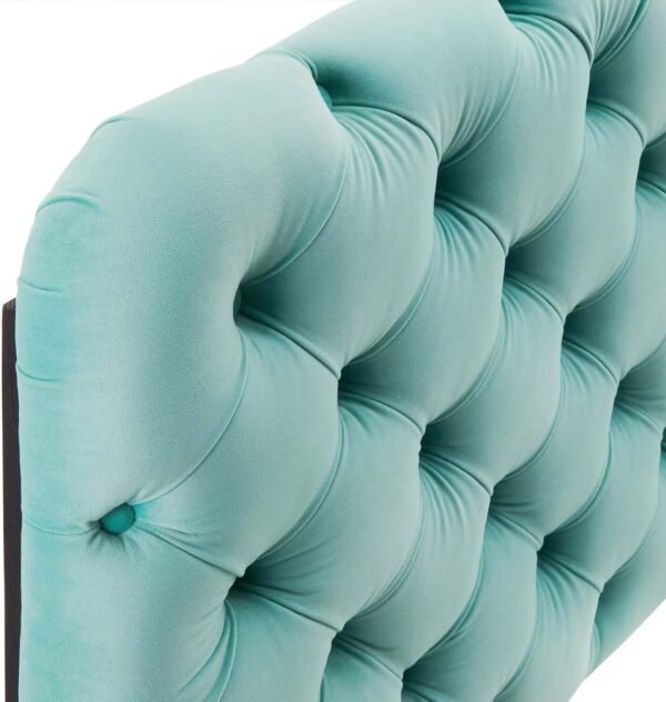 Modway Lizzy Tufted Performance Velvet Headboard in Mint, Twin - Image 5