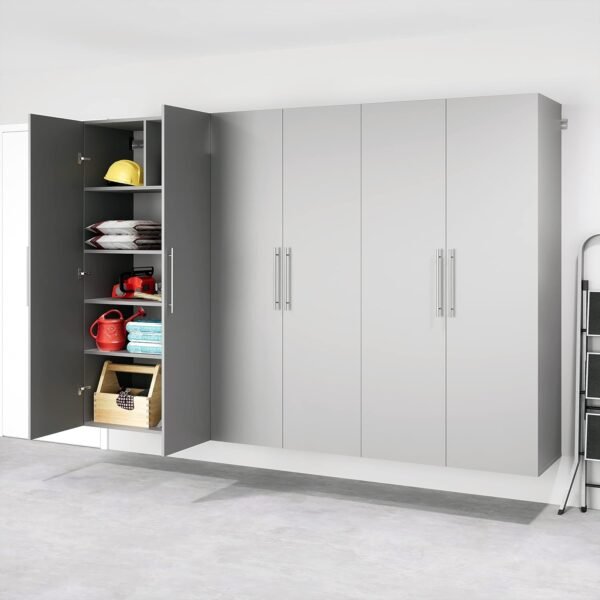 Prepac HangUps Large Storage Cabinet - Immaculate Light Gray 36" Cabinet with Storage Shelves and Doors; Ideal for Bin and General Storage Solutions - Image 11