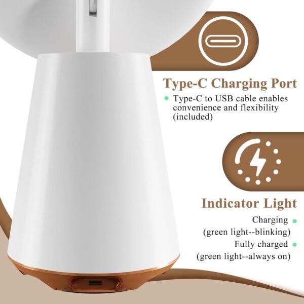 Lighted Makeup Mirror Vanity Mirror with Lights Circle Mirror for Makeup 10X Magnification 180°Rotation 3 Color Lighting Modes Portable LED Makeup Mirror Vanity Mirror for Bathroom,White - Image 3