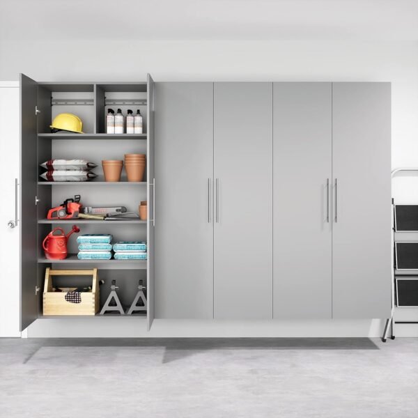 Prepac HangUps Large Storage Cabinet - Immaculate Light Gray 36" Cabinet with Storage Shelves and Doors; Ideal for Bin and General Storage Solutions - Image 12