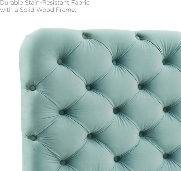 Modway Lizzy Tufted Performance Velvet Headboard in Mint, Twin - Image 6