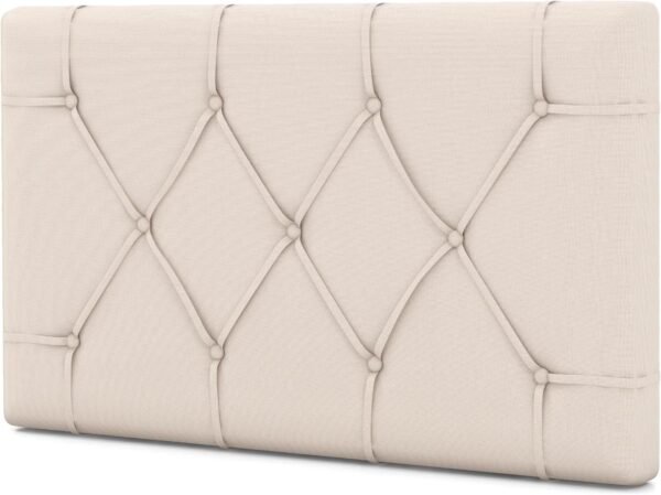 Giantex Upholstered Headboard for Twin/Twin XL Size Bed, Wall Mounted Twin Headboard Only, Modern Button Tufted Headboard for Dorm Bedroom, Attachment Device Included, Dorm Headboard, Beige - Image 9