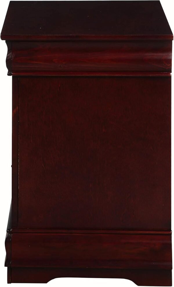 Harper & Bright Designs Nightstand with 2 Drawers, Small Dresser, Bedside Furniture, Night Stand, End Table with Storage for Bedroom, Living Room, College Dorm (Cherry) - Image 6