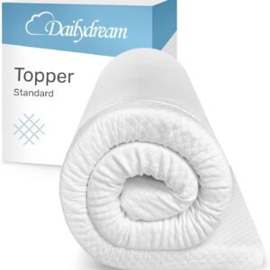 Dailydream viscoelastic Mattress Topper with Memory Foam, Edition Standard (Twin, Model L – 220 up to 264 lbs)