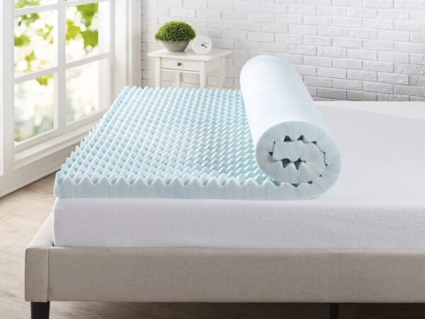 ZINUS 3 Inch Swirl Gel Cooling Memory Foam Mattress Topper, Cooling Airflow Design, CertiPUR-US Certified, Full - Image 2